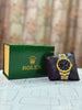 'Premium' Day Date Two Tone Bluish Dial 'Watch'